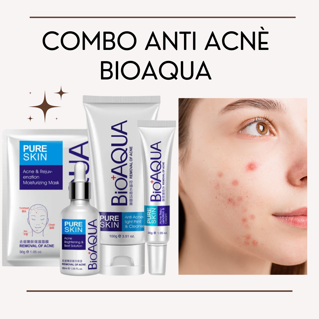 COMBO ANTI ACNE BIOAQUA 4 PRODUCTOS