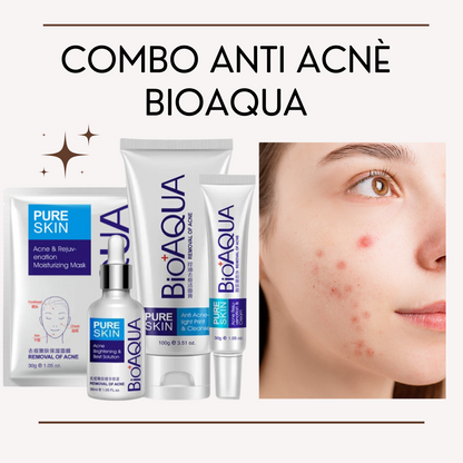 COMBO ANTI ACNE BIOAQUA 4 PRODUCTOS