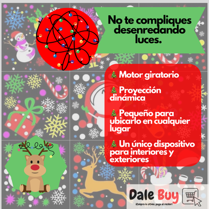 Proyector láser figuras de navidad