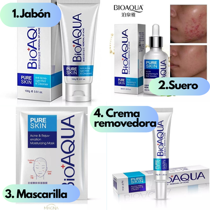 COMBO ANTI ACNE BIOAQUA 4 PRODUCTOS