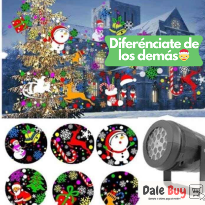 Proyector láser figuras de navidad