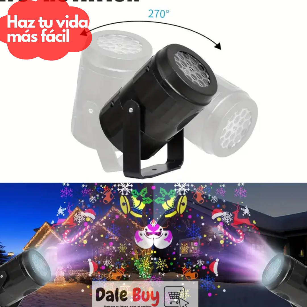 Proyector láser figuras de navidad